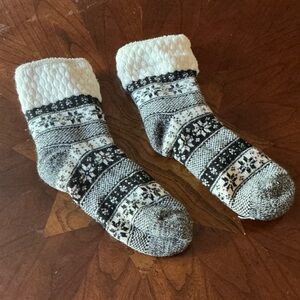 Cozy Black and White Patterned Socks